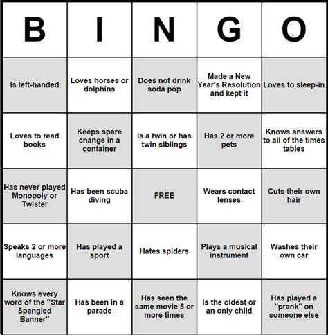 People Bingo Rules & Cards .